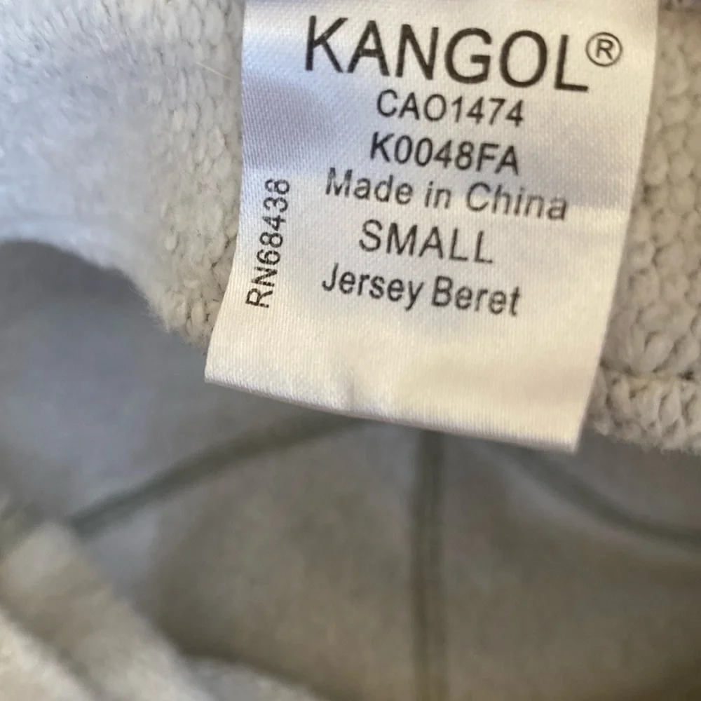❤️ Kangol Gray Jersey Beret Hat Size Small